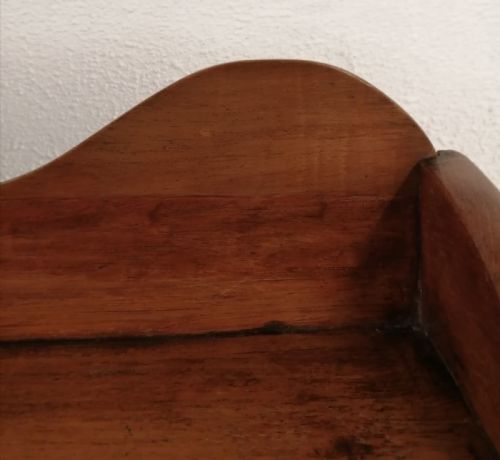 19C LIGHT MAHOGANY HANGING SHELF - ADDITIONAL PHOTO 3