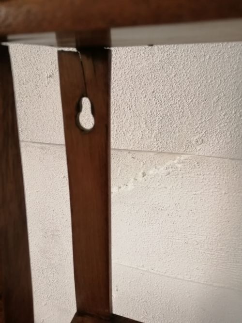 19C LIGHT MAHOGANY HANGING SHELF - ADDITIONAL PHOTO 6