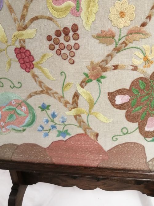 ANTIQUE EMBROIDERED SCREEN TABLE - ADDITIONAL PHOTO 12