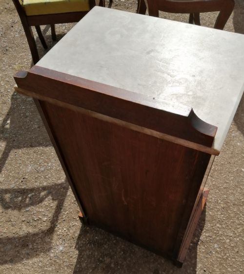 VICTORIAN MARBLE TOP BEDSIDE CABINET - ADDITIONAL PHOTO 8
