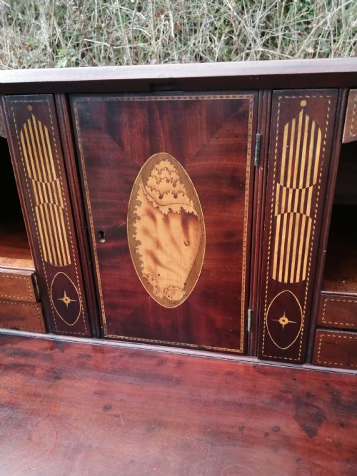 ANTIQUE GEORGIAN MAHOGANY BUREAU - ADDITIONAL PHOTO 2