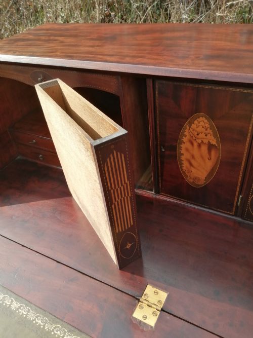 ANTIQUE GEORGIAN MAHOGANY BUREAU - ADDITIONAL PHOTO 6