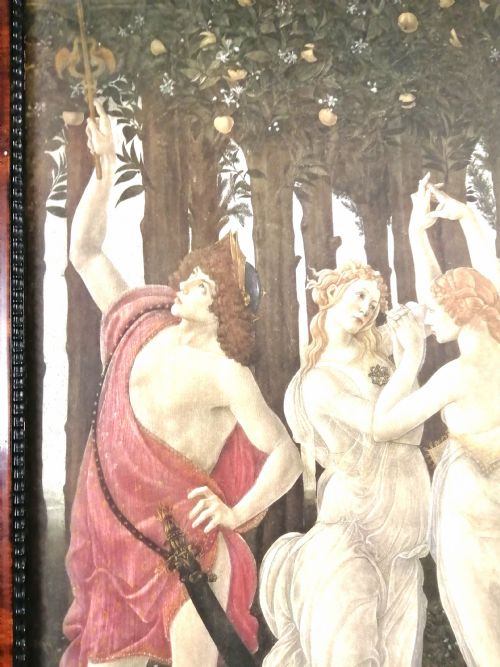 A LARGE ANTIQUE MIDICI PRINT OF PRIMAVERA - ADDITIONAL PHOTO 4