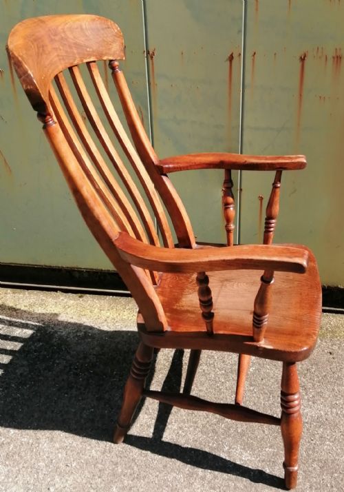 antique windsor lathe back arm chair - CATEGORY: ANTIQUE CHAIRS - DATED 1880
