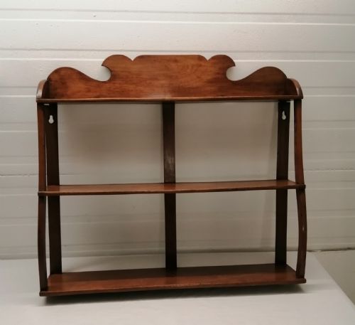 19C LIGHT MAHOGANY HANGING SHELF - ADDITIONAL PHOTO 1