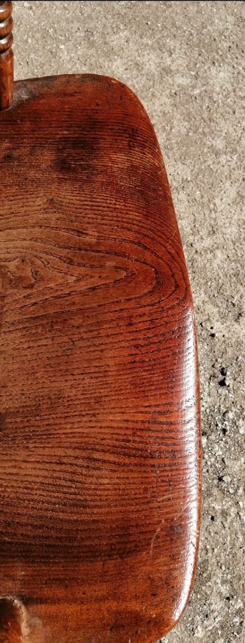 ANTIQUE WINDSOR LATHE BACK ARM CHAIR - ADDITIONAL PHOTO 3