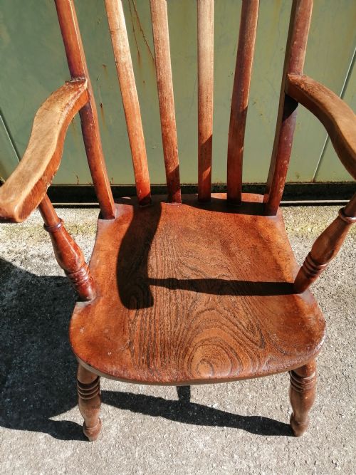 ANTIQUE WINDSOR LATHE BACK CHAIR - ADDITIONAL PHOTO 1
