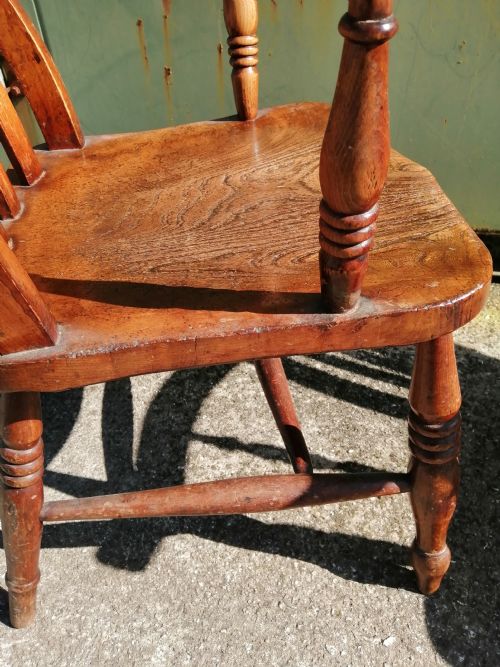 ANTIQUE WINDSOR LATHE BACK CHAIR - ADDITIONAL PHOTO 3