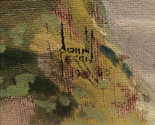 ORIGINAL OIL ON BOARD TALL TREES - ADDITIONAL PHOTO 2