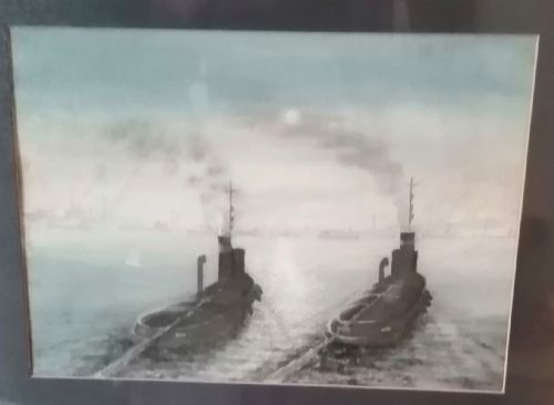 AN ORIGINAL WATERCOLORTWO TUGS - ADDITIONAL PHOTO 1