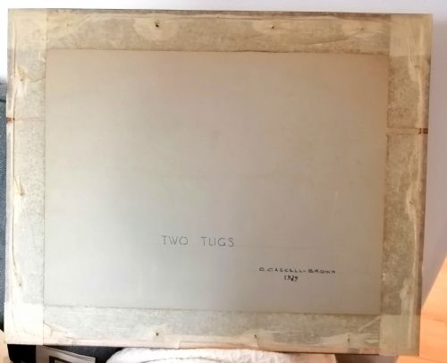 AN ORIGINAL WATERCOLORTWO TUGS - ADDITIONAL PHOTO 3