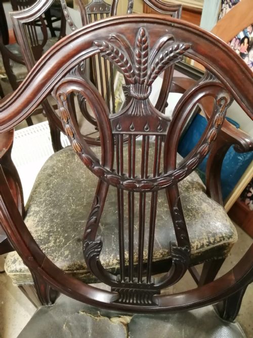 ANTIQUE SET OF 8 MAHOGANY DINING CHAIRS - ADDITIONAL PHOTO 5