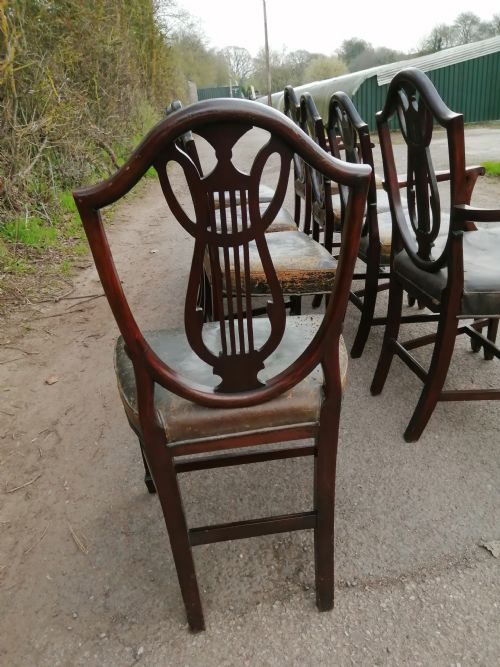 ANTIQUE SET OF 8 MAHOGANY DINING CHAIRS - ADDITIONAL PHOTO 6