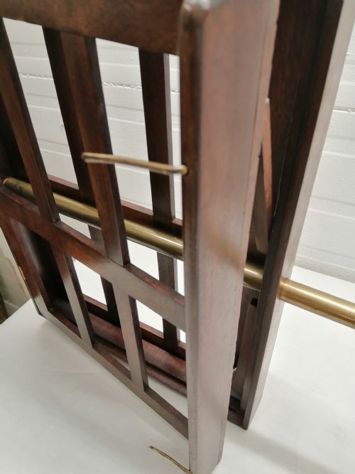 AN EDWARDIAN WALNUT DUET MUSIC STAND - ADDITIONAL PHOTO 4