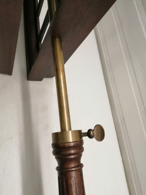 AN EDWARDIAN WALNUT DUET MUSIC STAND - ADDITIONAL PHOTO 5