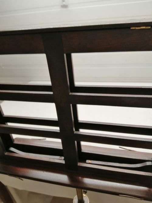 AN EDWARDIAN WALNUT DUET MUSIC STAND - ADDITIONAL PHOTO 8