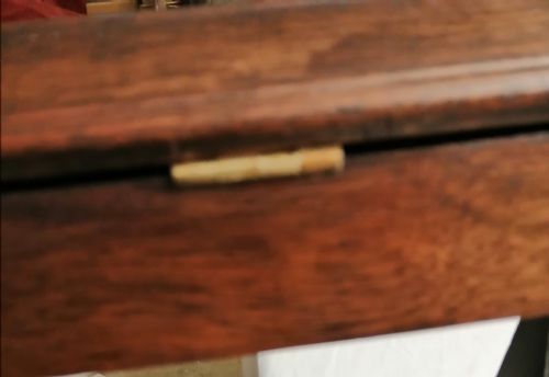 AN EDWARDIAN WALNUT DUET MUSIC STAND - ADDITIONAL PHOTO 9