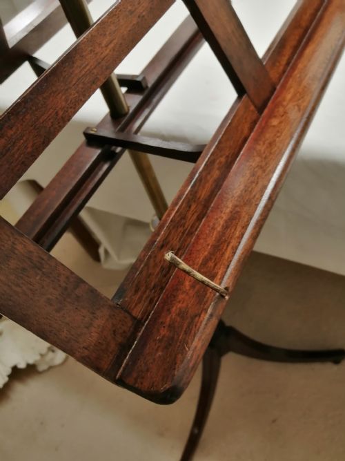 AN EDWARDIAN WALNUT DUET MUSIC STAND - ADDITIONAL PHOTO 10