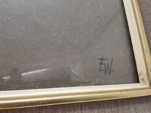 ORIGINAL SIGNED CUBIST TEMPRA PAINTING - ADDITIONAL PHOTO 3