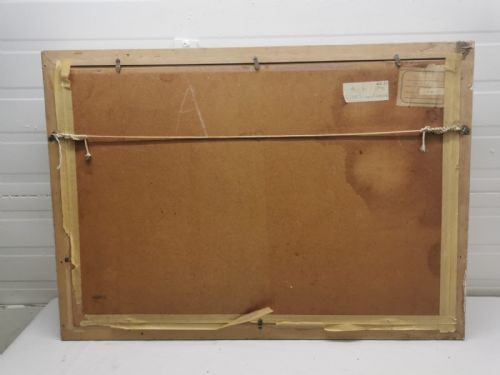 ORIGINAL SIGNED CUBIST TEMPRA PAINTING - ADDITIONAL PHOTO 10
