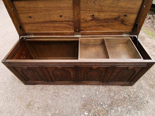 CARVED HALL SEAT BENCH - ADDITIONAL PHOTO 3
