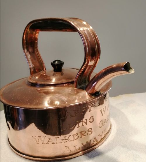 ANTIQUE GARAGE ADVERTISING COPPER KETTLE - ADDITIONAL PHOTO 8