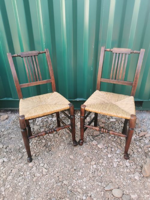 pair of georgian fruit wood country chairs - CATEGORY: ANTIQUE CHAIRS - DATED GEORGIAN