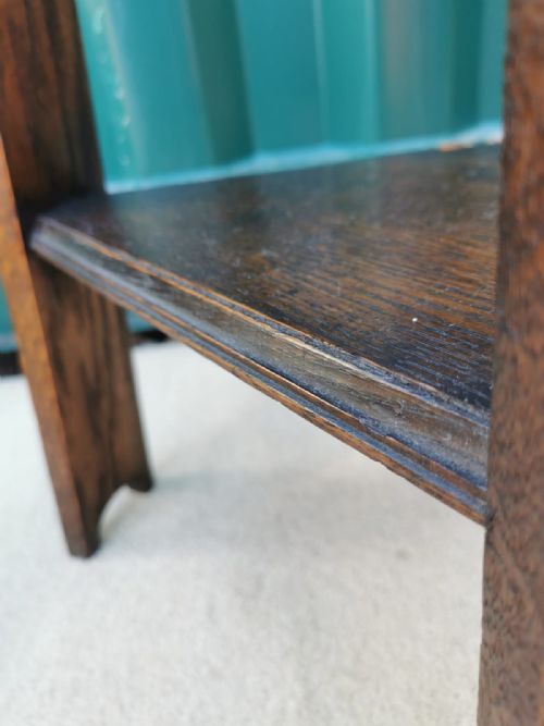 ART'S AND CRAFTS OAK TABLE LAMP TABLE - ADDITIONAL PHOTO 2