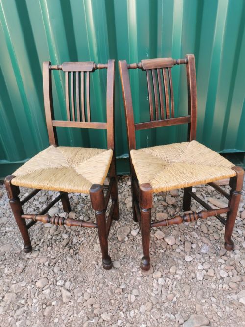 PAIR OF GEORGIAN FRUIT WOOD COUNTRY CHAIRS - ADDITIONAL PHOTO 4
