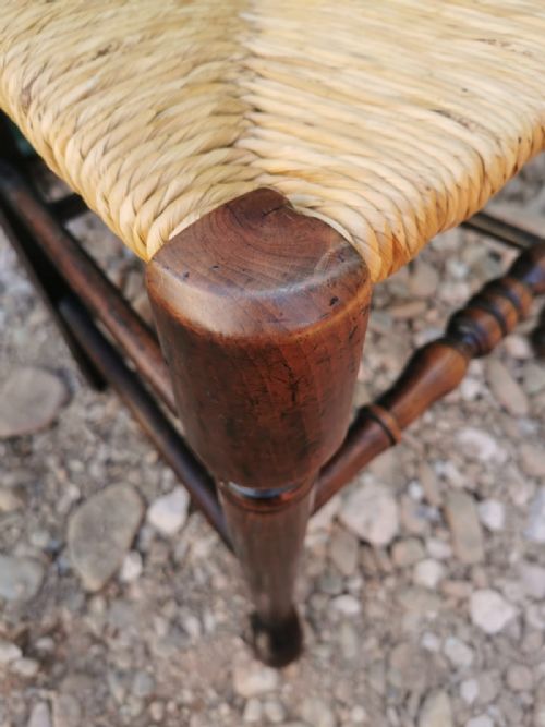 PAIR OF GEORGIAN FRUIT WOOD COUNTRY CHAIRS - ADDITIONAL PHOTO 5
