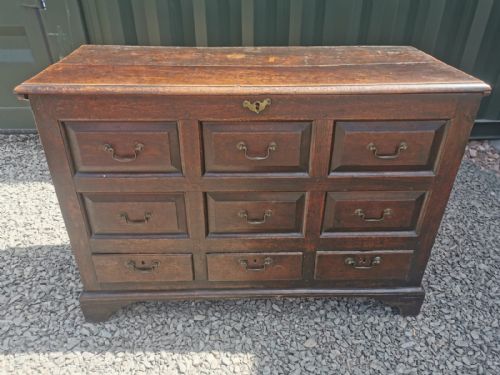 attractive antique welsh oak mule chest - CATEGORY: ANTIQUE CHESTS - DATED 1750