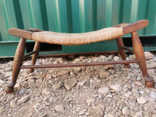 ARTS AND CRAFTS RUSH SEATED STOOL - ADDITIONAL PHOTO 4