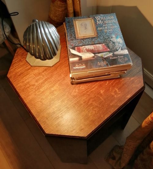 ART DECO OAK OCCASIONAL TABLEBOOK TABLE - ADDITIONAL PHOTO 2