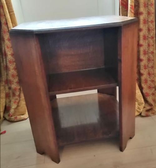 ART DECO OAK OCCASIONAL TABLEBOOK TABLE - ADDITIONAL PHOTO 6
