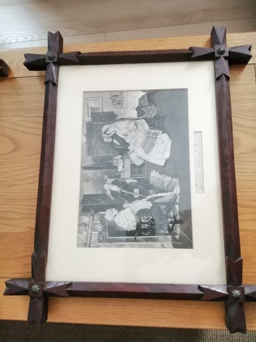 ANTIQUE PAIR OF GOTHIC OAK FRAMES - ADDITIONAL PHOTO 3