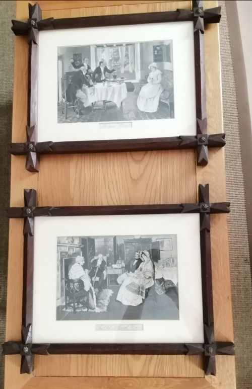ANTIQUE PAIR OF GOTHIC OAK FRAMES - ADDITIONAL PHOTO 9