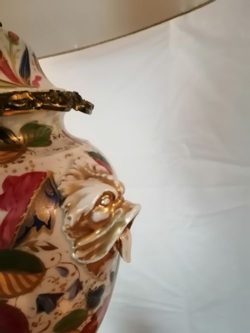 ANTIQUE FRENCH PARIS PORCELAIN TABLE LAMP - ADDITIONAL PHOTO 1