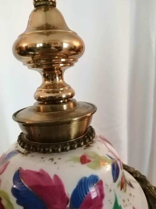 ANTIQUE FRENCH PARIS PORCELAIN TABLE LAMP - ADDITIONAL PHOTO 8