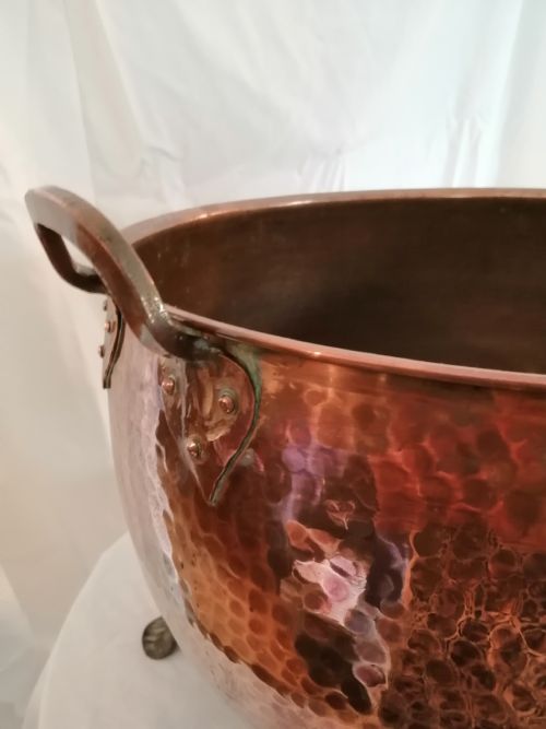 ARTS AND CRAFTS HAMMERED COPPER LOG BIN - ADDITIONAL PHOTO 1