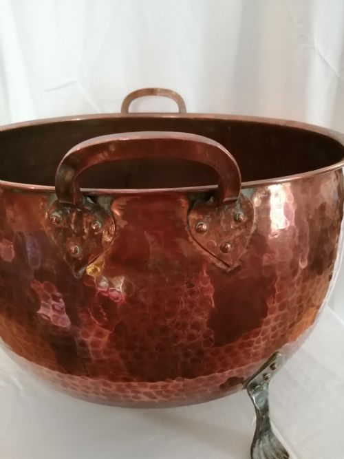 ARTS AND CRAFTS HAMMERED COPPER LOG BIN - ADDITIONAL PHOTO 4