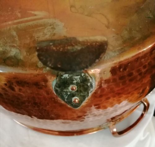 ARTS AND CRAFTS HAMMERED COPPER LOG BIN - ADDITIONAL PHOTO 6