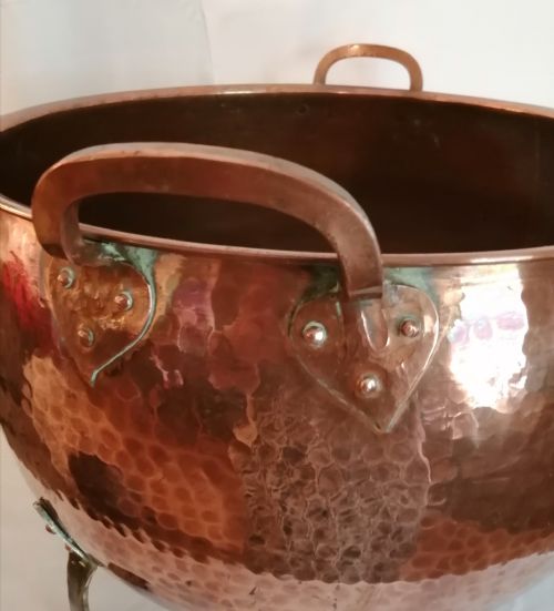 ARTS AND CRAFTS HAMMERED COPPER LOG BIN - ADDITIONAL PHOTO 8