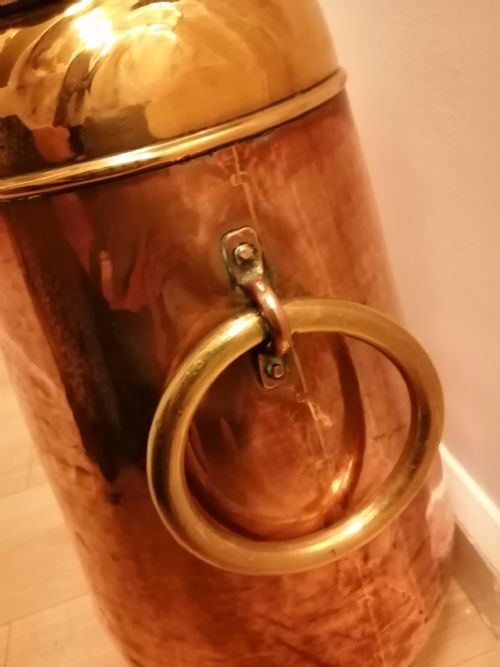 ARTS AND CRAFTS COPPER AND BRASS UMBRELLA AND STICK STAND - ADDITIONAL PHOTO 4