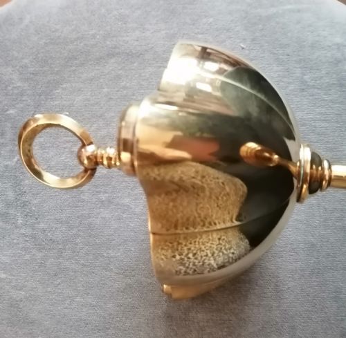 19C BRASS OILINCENSE LAMP - ADDITIONAL PHOTO 2