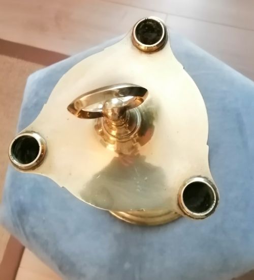 19C BRASS OILINCENSE LAMP - ADDITIONAL PHOTO 4