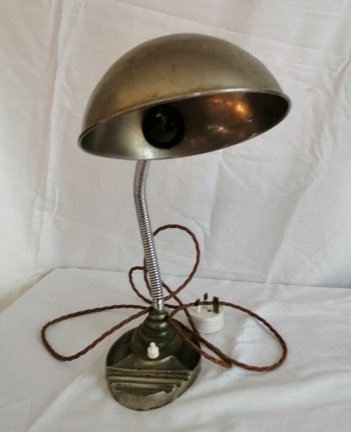 ART DECO CHROME DESK LAMP TABLE LAMP - ADDITIONAL PHOTO 2