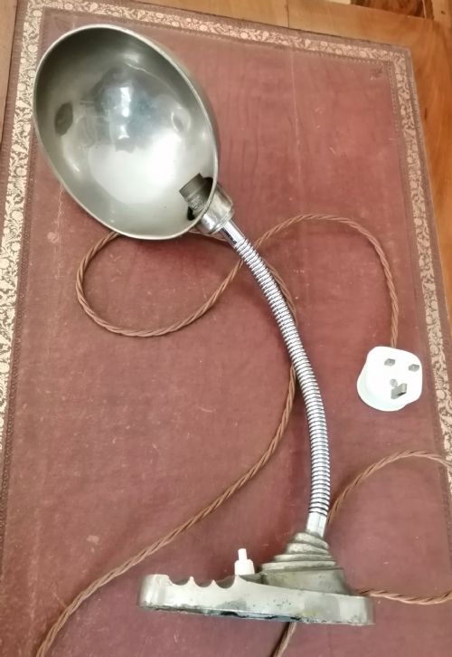 ART DECO CHROME DESK LAMP TABLE LAMP - ADDITIONAL PHOTO 6