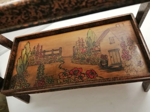 PAINTED COTTAGE AND GARDEN 2 TIER OCCASIONAL TABLE - ADDITIONAL PHOTO 2