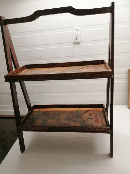PAINTED COTTAGE AND GARDEN 2 TIER OCCASIONAL TABLE - ADDITIONAL PHOTO 6