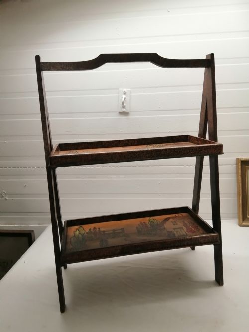 PAINTED COTTAGE AND GARDEN 2 TIER OCCASIONAL TABLE - ADDITIONAL PHOTO 7